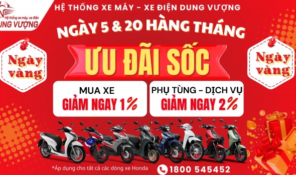 NGÀY VÀNG – ƯU ĐÃI SỐC CỰC KHỦNG TẠI DUNG VƯỢNG!